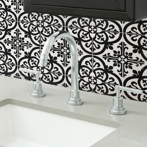 Avignon 3D Epoxy Tile Stickers - Black & White by In Home