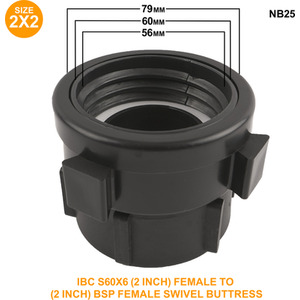 IBC S60x6 (2 inch) Female to (2 inch) BSP Female Swivel Buttress by DNA PACKAGING LTD