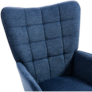 Upholstered Wingback Armchair with Footstool by Livingandhome