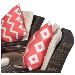 Arizona Round Rattan Patio Dining Set - Brown / 11 by Giardino