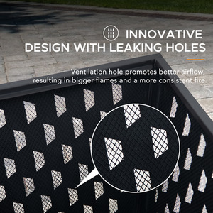 Sunjoy Steel Outdoor Fire Pit with Fire Poker - Black by Sunjoy