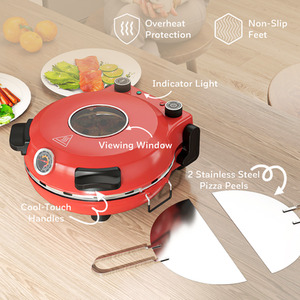HOMCOM Pizza Oven - Red by HOMCOM
