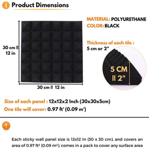 Self-Adhesive Acoustic Wall Panels - Peel and Stick Soundproofing Panels by NOVECRAFTO