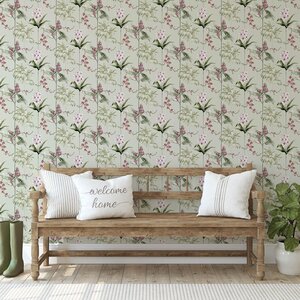 Fresco Babylon Sage Floral Wallpaper - Green by Fresco