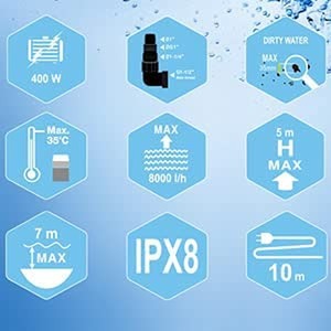 Submersible Water Pump 400W with Layflat Hose - Green / 10m by Pro-Kleen