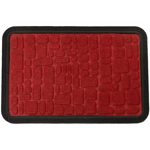 Stone design Door Mats - Red by Roseley