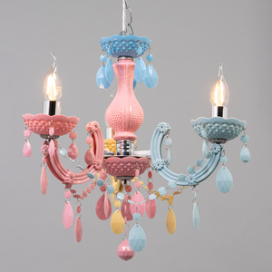 Glow Marie 3 Light Chandelier - Multi-Coloured by Litecraft
