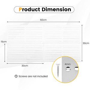 4 Pieces Magnetic Panel Tool Holder - White by Costway