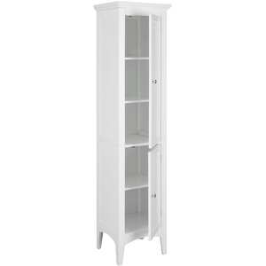 Teamson Home Wooden Bathroom Cabinet Tall Free Standing White ELG-588 - White by Teamson Home