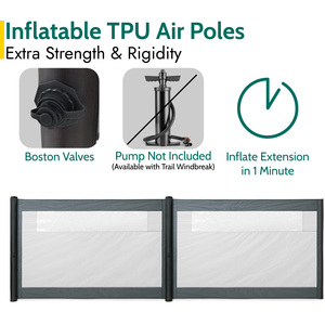 Inflatable Camping Windbreak - Grey / Double Extension ONLY by Trail