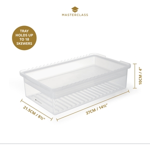 MasterClass Marinade Tray with Lid - Clear by MASTERCLASS