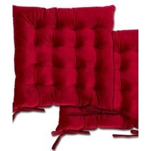 Velvet Seat Pad Pair - Red by NewEdgeBlinds