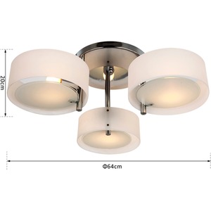 HOMCOM Crystal Chandelier Lighting - White by HOMCOM