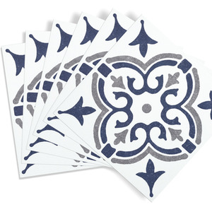 Jamila Blue Self-Adhesive Wall Tiles (6 Tiles) - Blue by d-c-fix