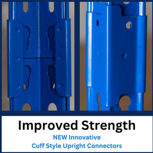 Extra Heavy Duty Racking Shelving 4 Levels - Blue & Orange / 45cm / 90cm by Trade Price Deals