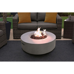 Fusion Outdoor Gas Fire Pit - Light Grey by MDA Designs