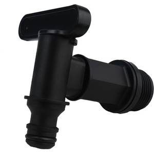 0.75 Inch BSP Male Thread Connector to Garden Tap Adapter Fitting - Black by DNA PACKAGING LTD