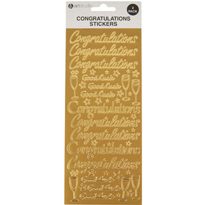 Thank You or Congratulations Stickers by Art Studio