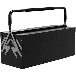 DURHAND 3 Tier Metal Tool box - Black / 34cm / 21 - 34 cm by DURHAND