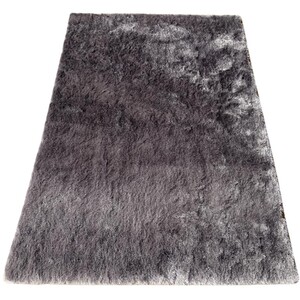 Silky Shaggy Rug - SIlver / 200cm