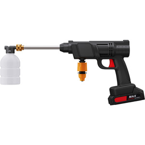 Electric Cordless Handheld Pressure Washer with 2 Batteries - Black by Livingandhome