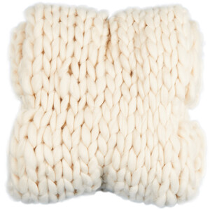 Divante Chunky Knit Throw - Ivory by Divante