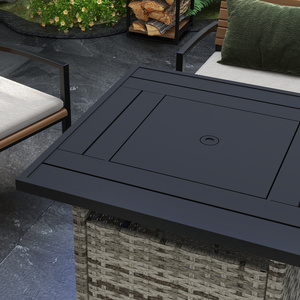 Outsunny 50,000 BTU Output Rattan Fire Pits for Garden by Outsunny