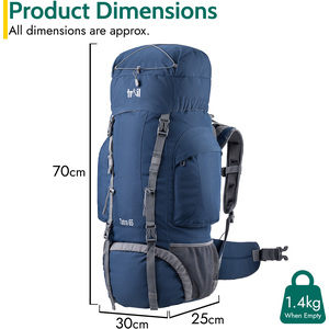 Tatra Hiking Backpack - Dark Blue / 70cm by Trail