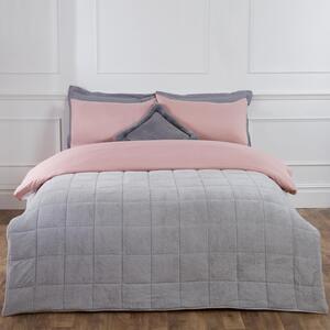 Teddy Fleece Weighted Blanket Throw - Grey / 200cm by Brentfords