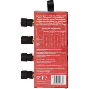 Pack of 4 Pizza Spice Blends and Seasonings - Red