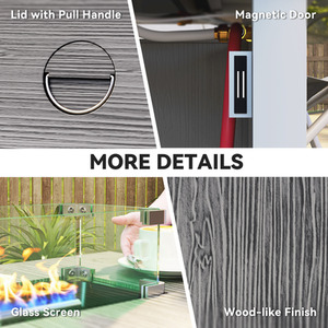 Outsunny 50,000 BTU Propane Gas Fire Pit Table with Wind Guard by Outsunny