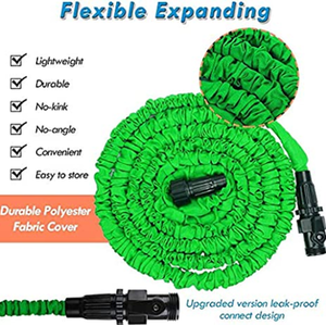 Expandable Garden Hose with 7 Pattern Spray Nozzle by Leaper