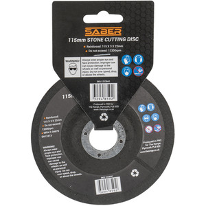Saber 115 X 3mm Stone Cutting Disc by Saber