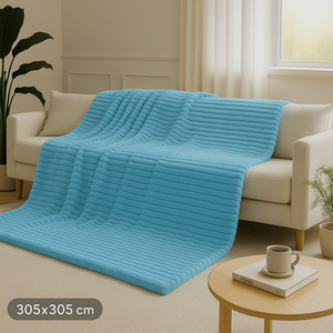 Snug Soft Chunky Ribbed Cord Plush Throw Blanket by Velosso