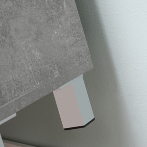 Kleankin Bathroom Under Sink Cabinet - White, Grey by Kleankin