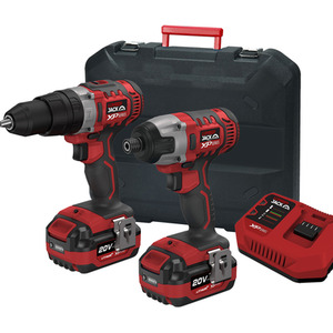 Lumberjack Cordless 20V XPSERIES Twin Kit Hammer Drill and Impact Driver Drill - Red by Lumberjack