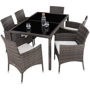 Rattan Garden Furniture Set 61 With Protective Cover by tectake