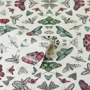 Bug Glitter Luxury Textured Wallpaper - White, Purple by Arthouse