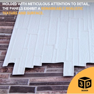 3D Wall Panels (96x48 cm) PVC Cladding Panel Rock Stone Effect by NOVECRAFTO