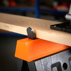 Folding Saw Horse Twin Pack - Black by VonHaus