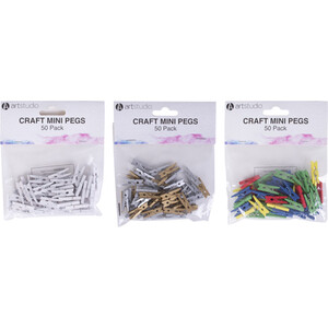 50 Piece Craft Mini Pegs by Art Studio