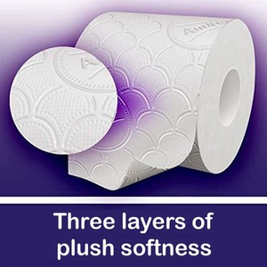 Andrex Supreme Quilts Toilet Rolls Fragrance-Free 3 Ply and Super Soft - 72 Rolls / x72 by Andrex