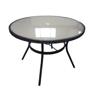 Padstow Round Outdoor Table - Brown by Outdoor Essentials