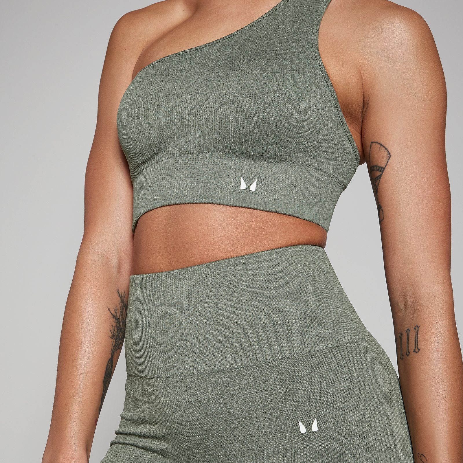 Myprotein MP Women's Tempo Rib Seamless Asymmetric Bra - Hazelnut