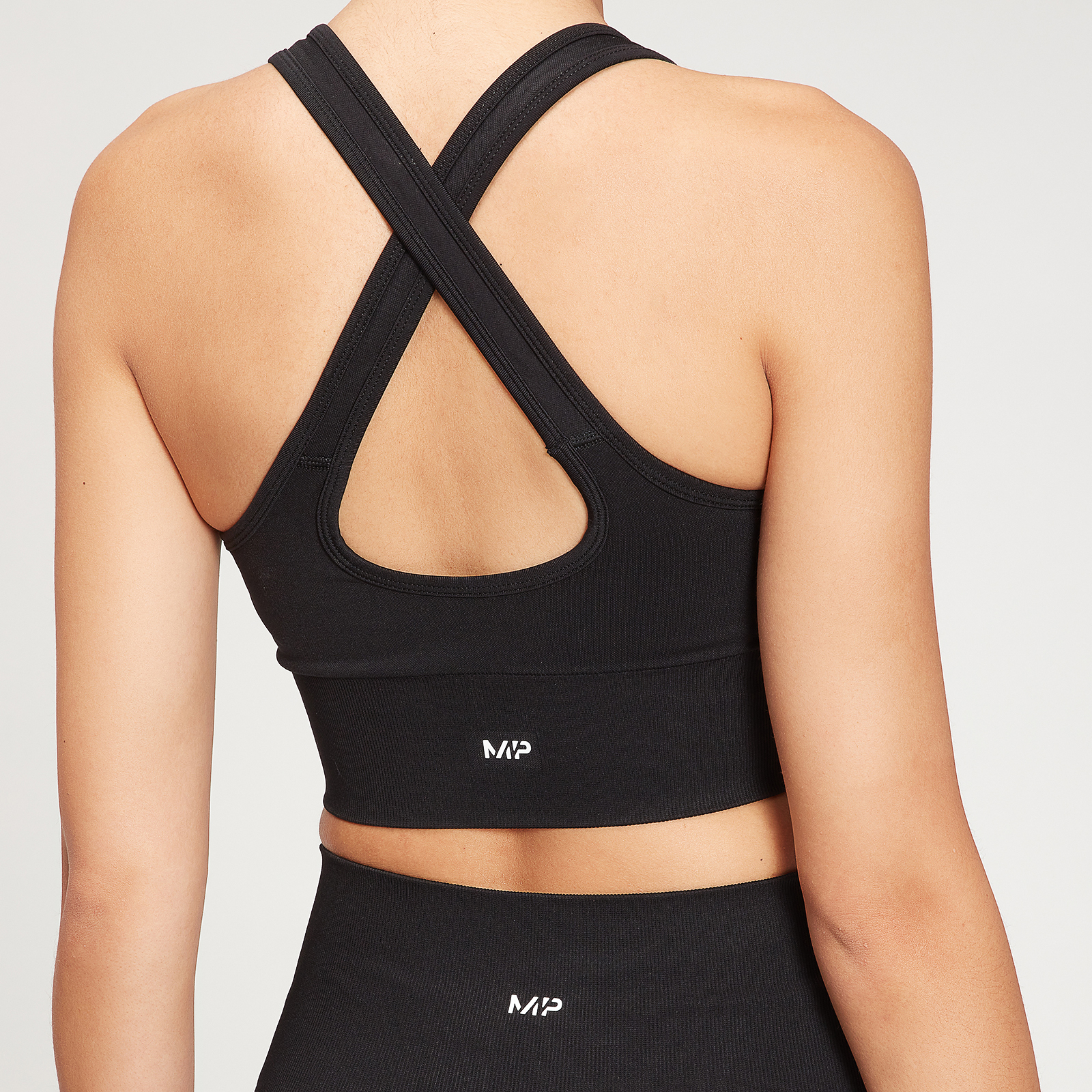 Myprotein MP Women's Shape Seamless Cross Strap Sports Bra - Black