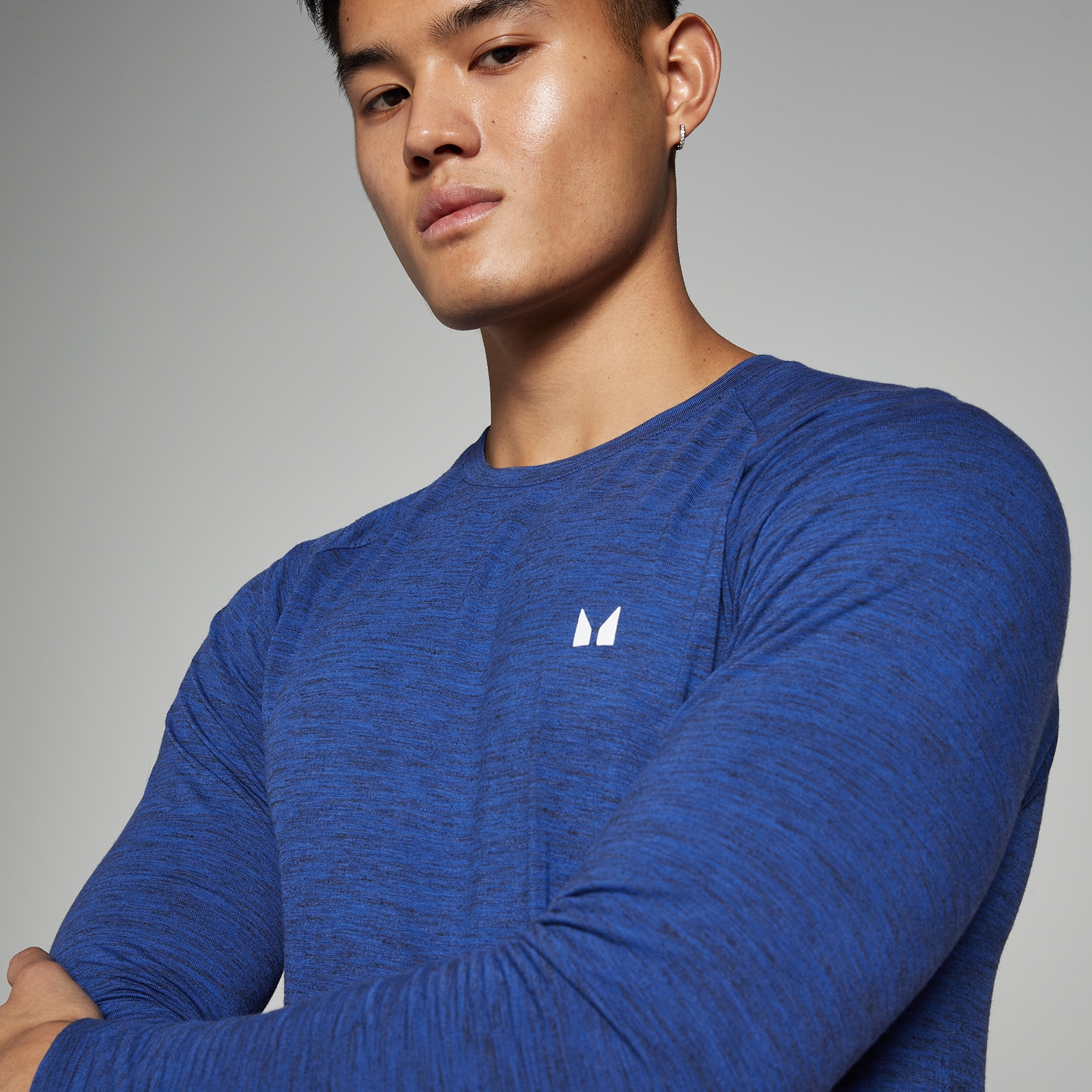 Myprotein MP Men's Performance Long Sleeve Top - Navy Marl