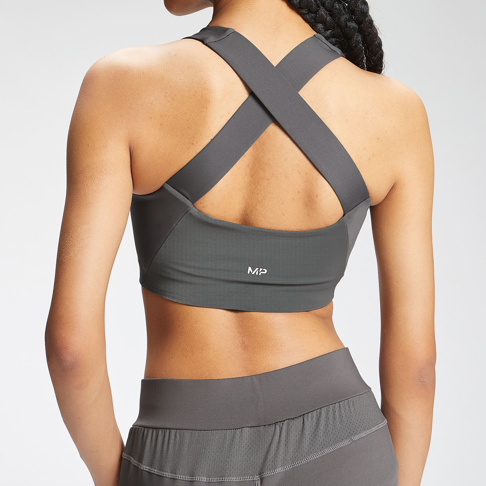 Myprotein MP Women's Tempo Cross Back Repreve® Sports Bra - Carbon