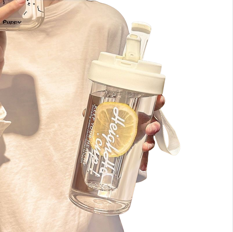 Portable Water Bottle with Straw