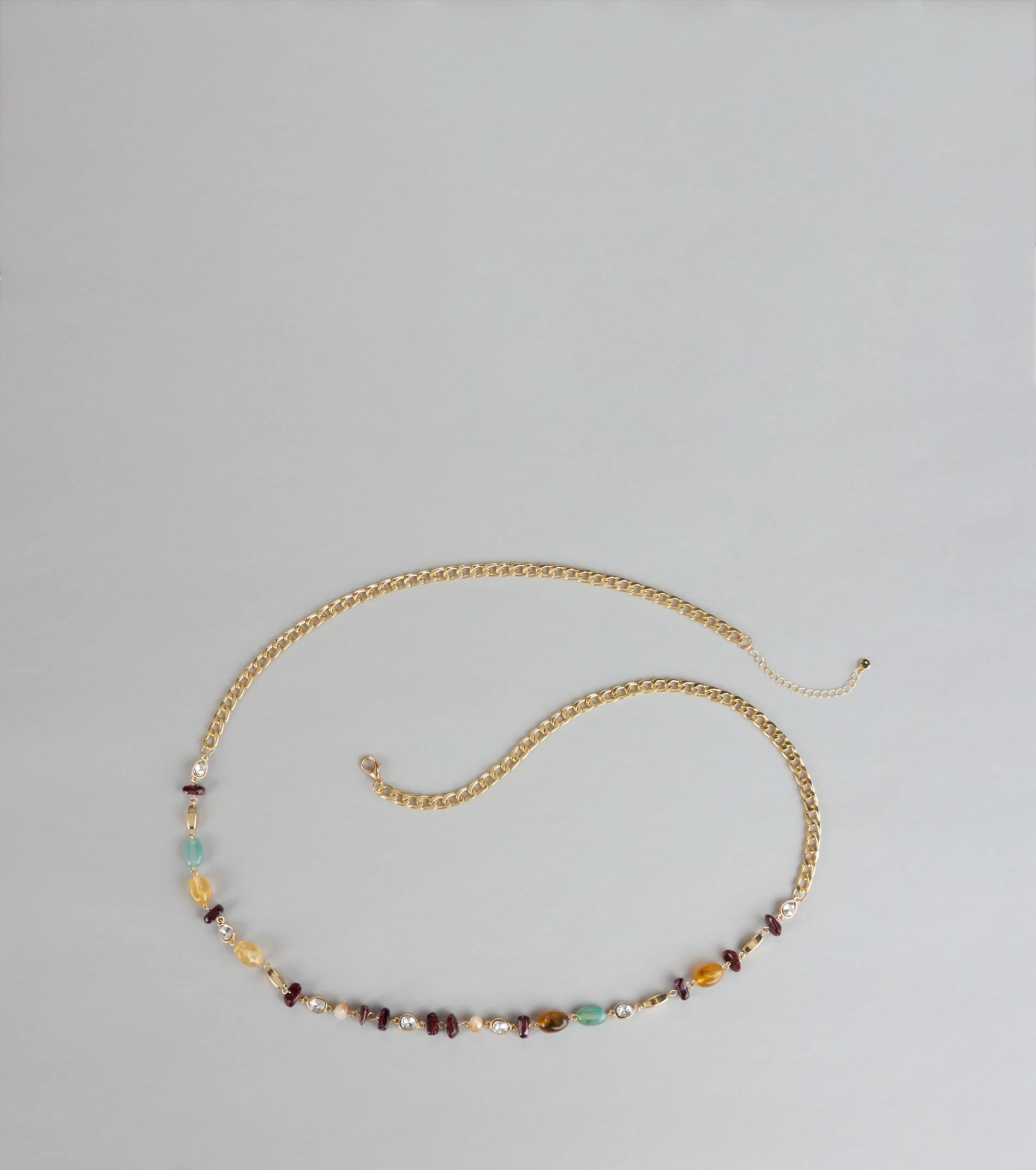 New Obsession Beaded Stone Chain Belt