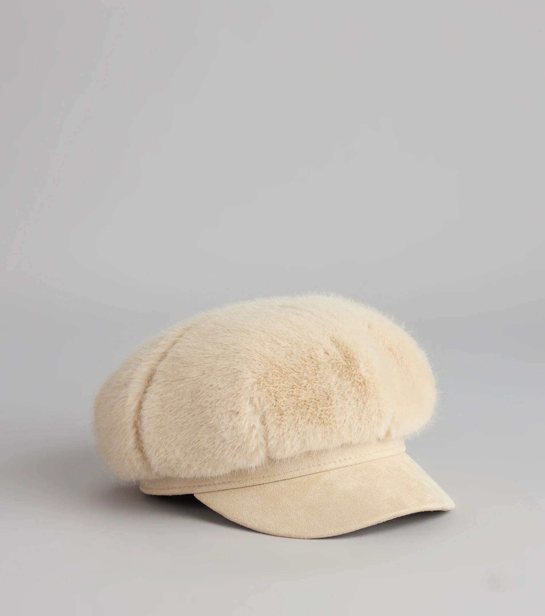 Cozy On Repeat Faux Fur Suede Cabby Hat